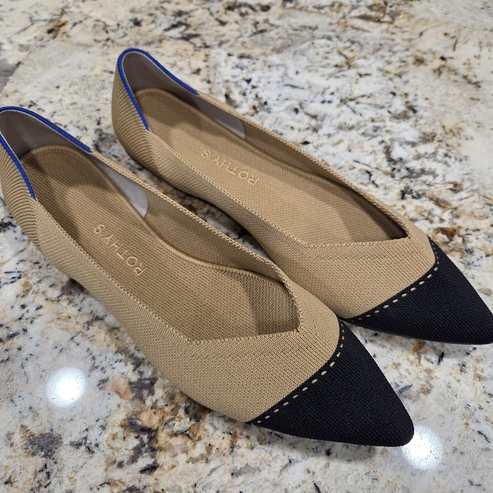 NWOB Rothy's Women's Tan and Black Flats Size 11.5